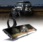 9" Aluminum UTV Rear View Mirror w/ Integrated LED Dome Lights and Rocker Switch fits 1.75" - 2" Rollbars