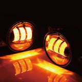 4" 60W CREE LED Amber Fog Lights for JK/JL/JT